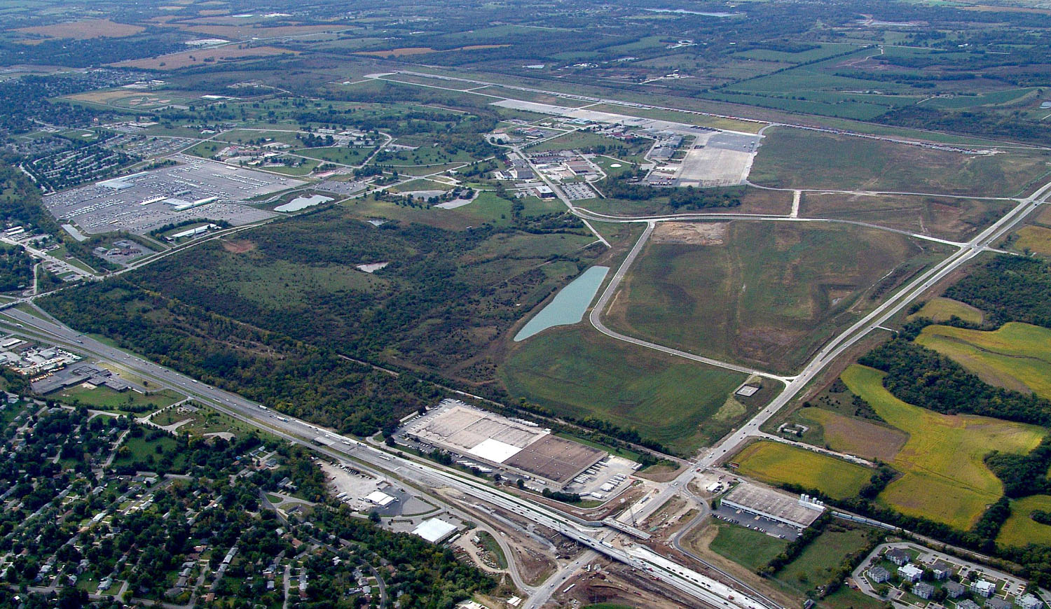 Sky view of land sales listing kansas city